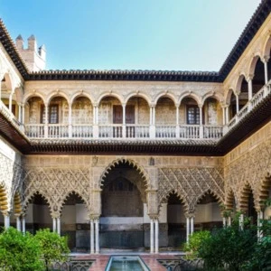 Royal Alcazar near Seville Cathedral 300